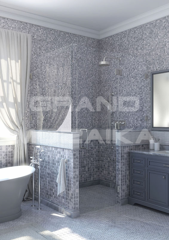 Мозаика M033-48P (Bardiglio Nuvolato) серия Adriatica