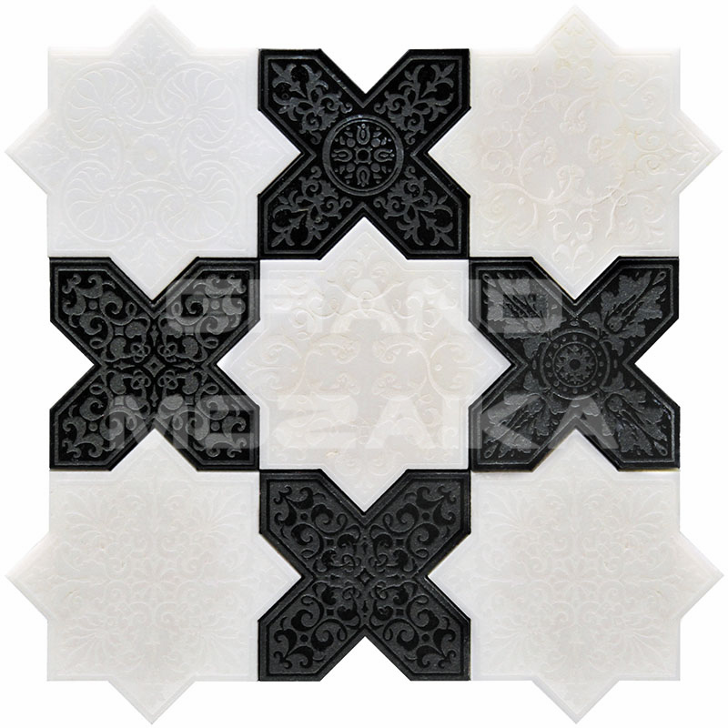 Мозаика PNT (WHITE-BLACK) серия Pantheon Skalini