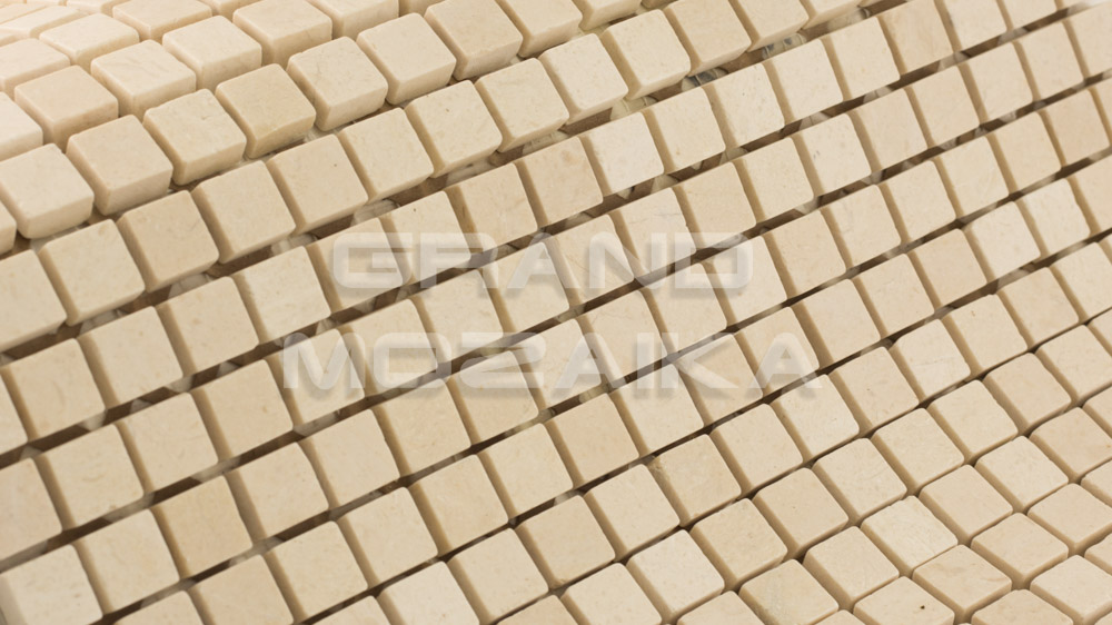 Мозаика АМ-10С (Crema Marfil) серия Marble