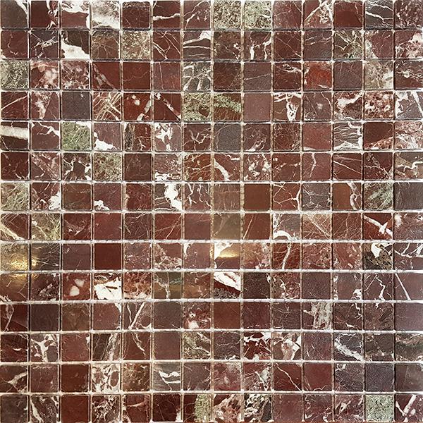 Мозаика АМ-49П (Rosso Levante) 20х20 тонкая серия Marble Slim