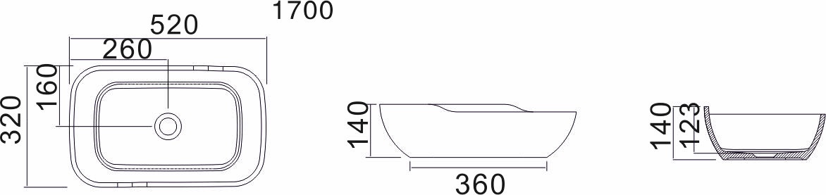 Раковина NST-5232G серия NS Bath