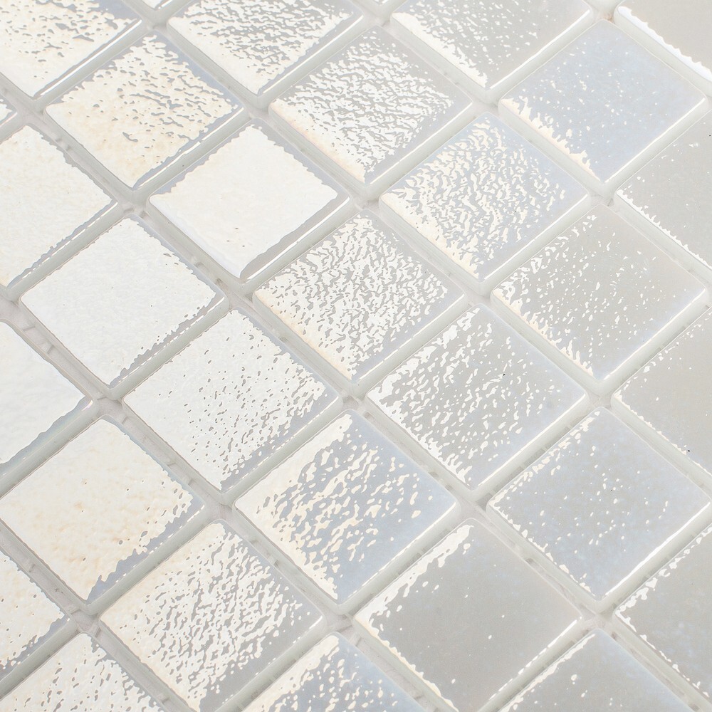 Мозаика 563 White сетка серия Shell Glass