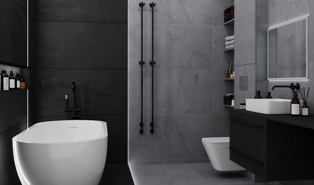 Плитка Barcelona Nero 60x120 5мм Matt серия Marbles