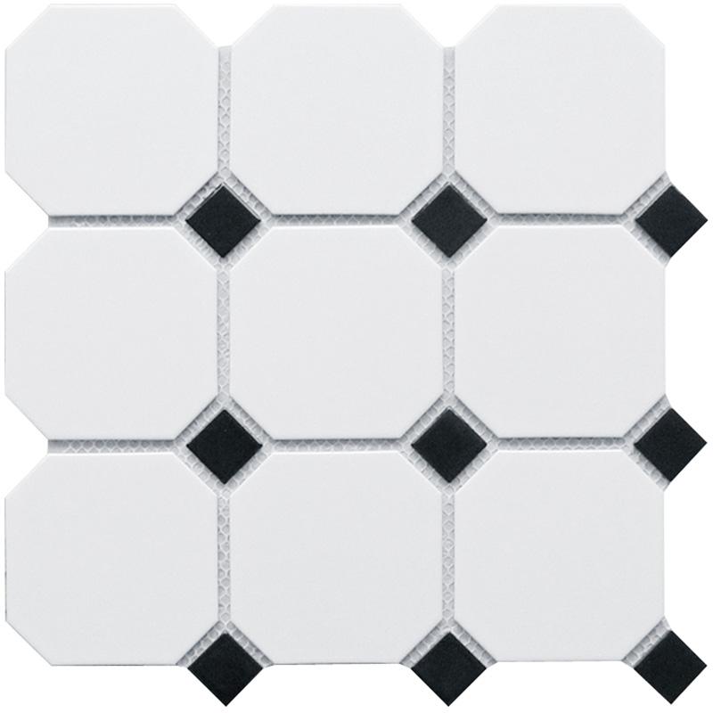 Мозаика Octagon big White/Black Matt (CLA006) серия Homework