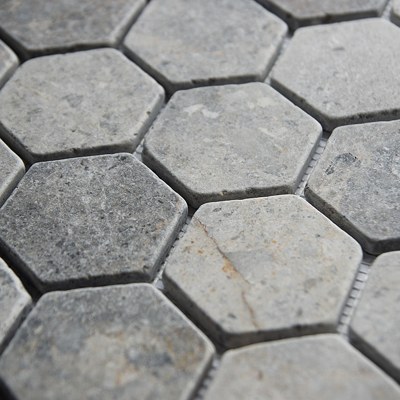 Мозаика Hexagon VLg Tumbled 64X74 (305X305X8) ( аналог Hexagon Lg Tumbled 74x74x9) серия Wild Stone
