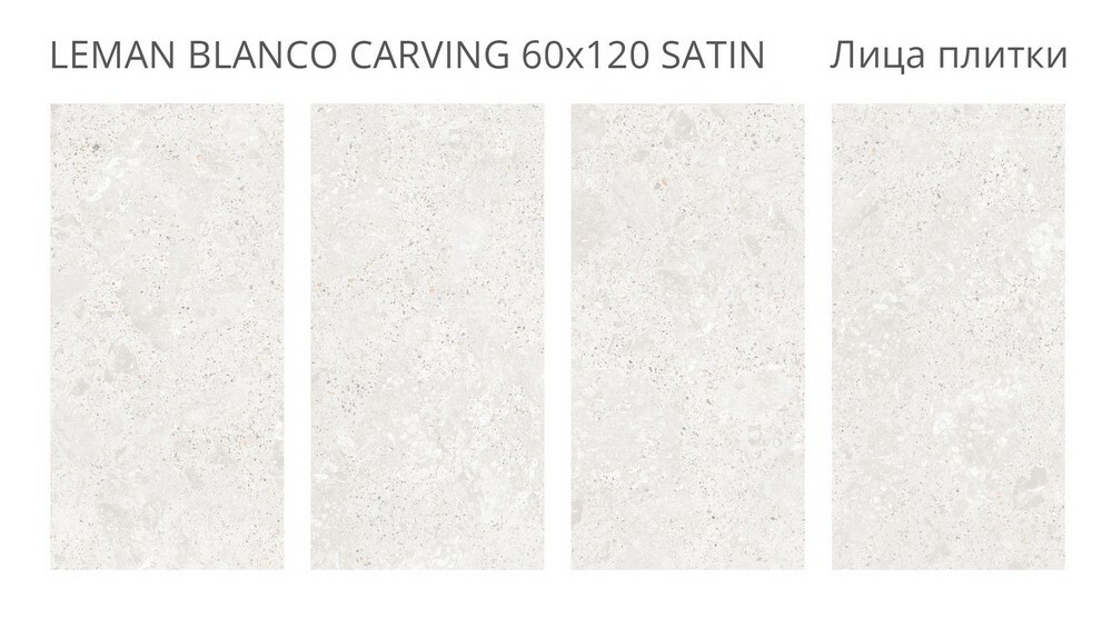 Плитка Leman Blanco Carving Satin 60x120 серия Luna Rossa