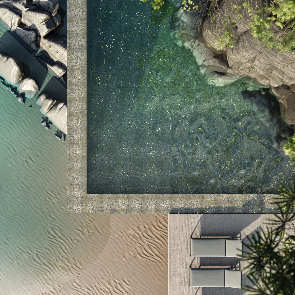 Мозаика Bali Stone Gold 25 серия Gold Eco