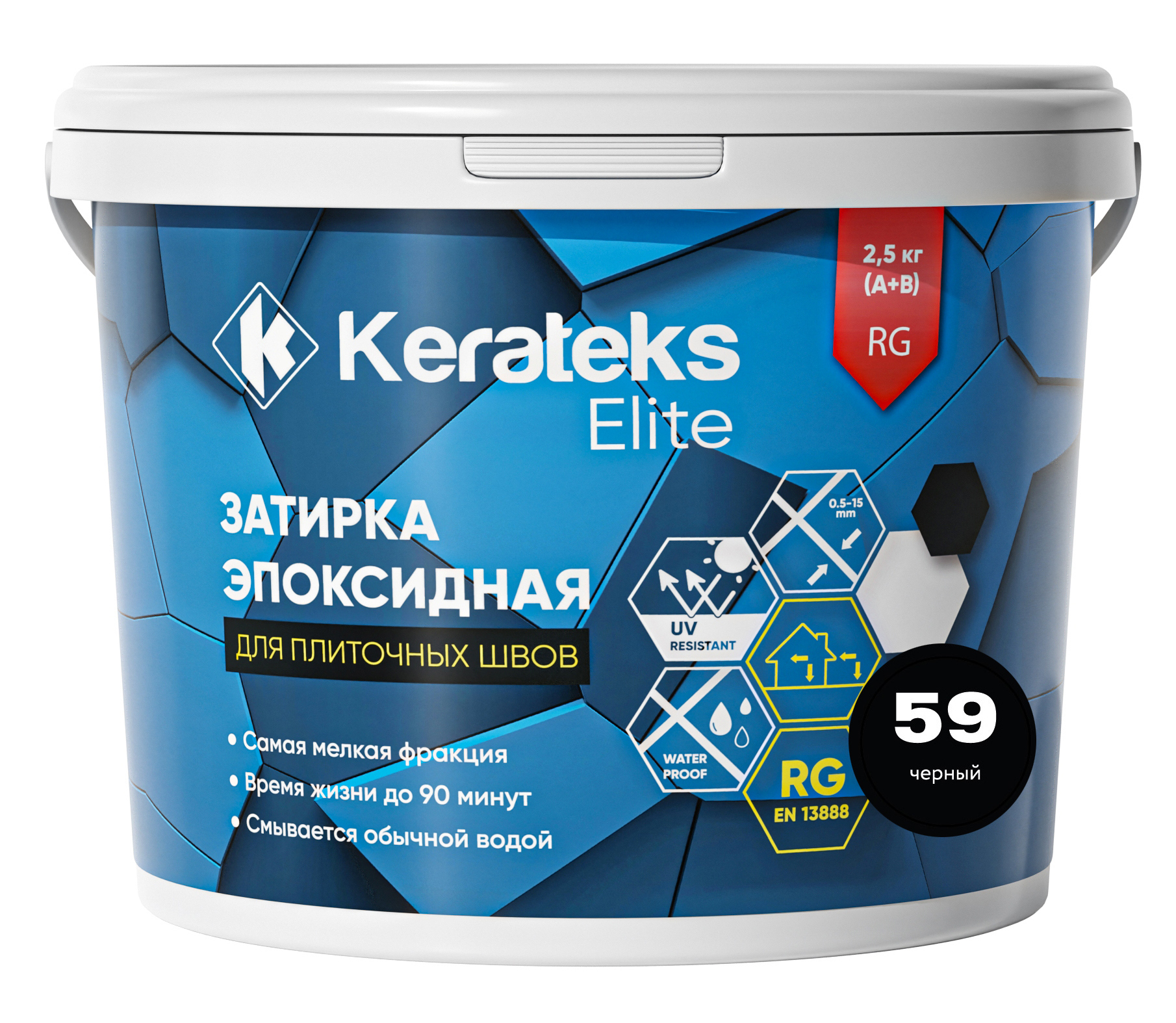 Затирка 60 Жемчужно Серый, 2.5 кг серия Kerateks Elite