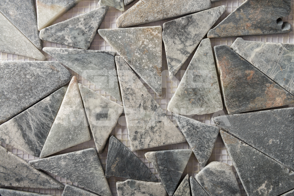 Мозаика 052378 MS-TRI МРАМОР серый треугольный серия Nature