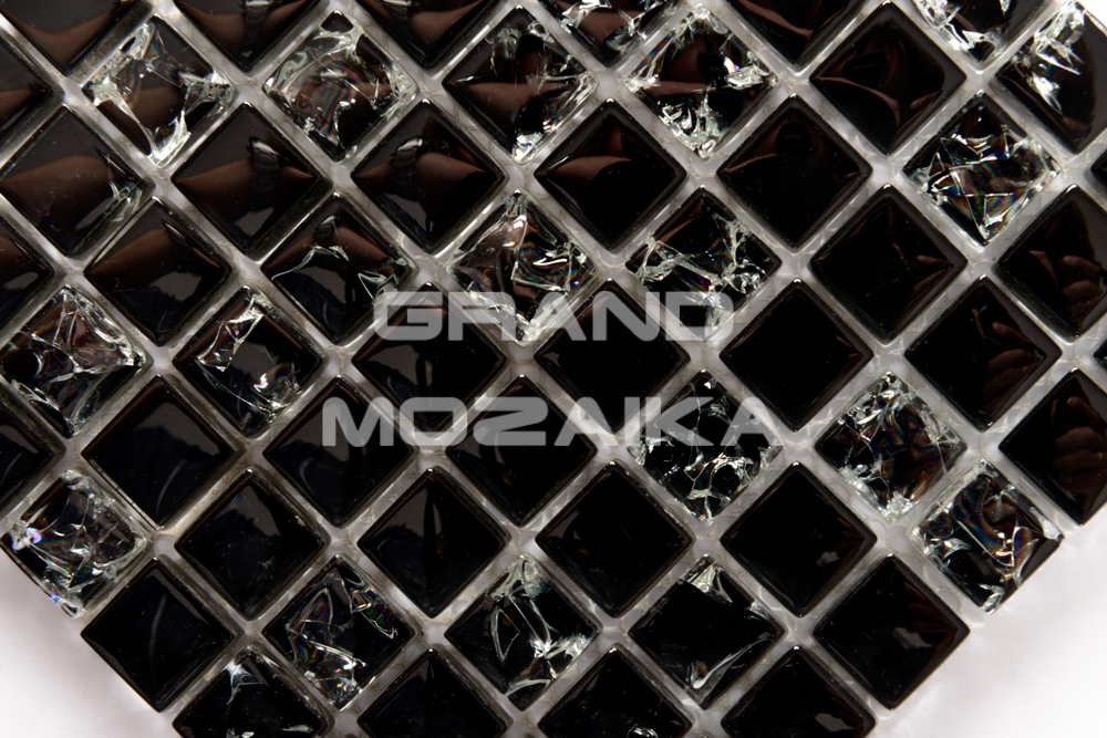 Мозаика Strike Black серия Glass
