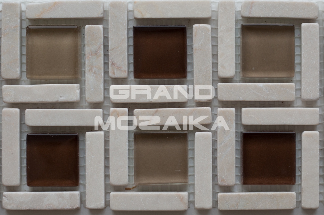 Мозаика Botticino/Marron серия Orro Stone