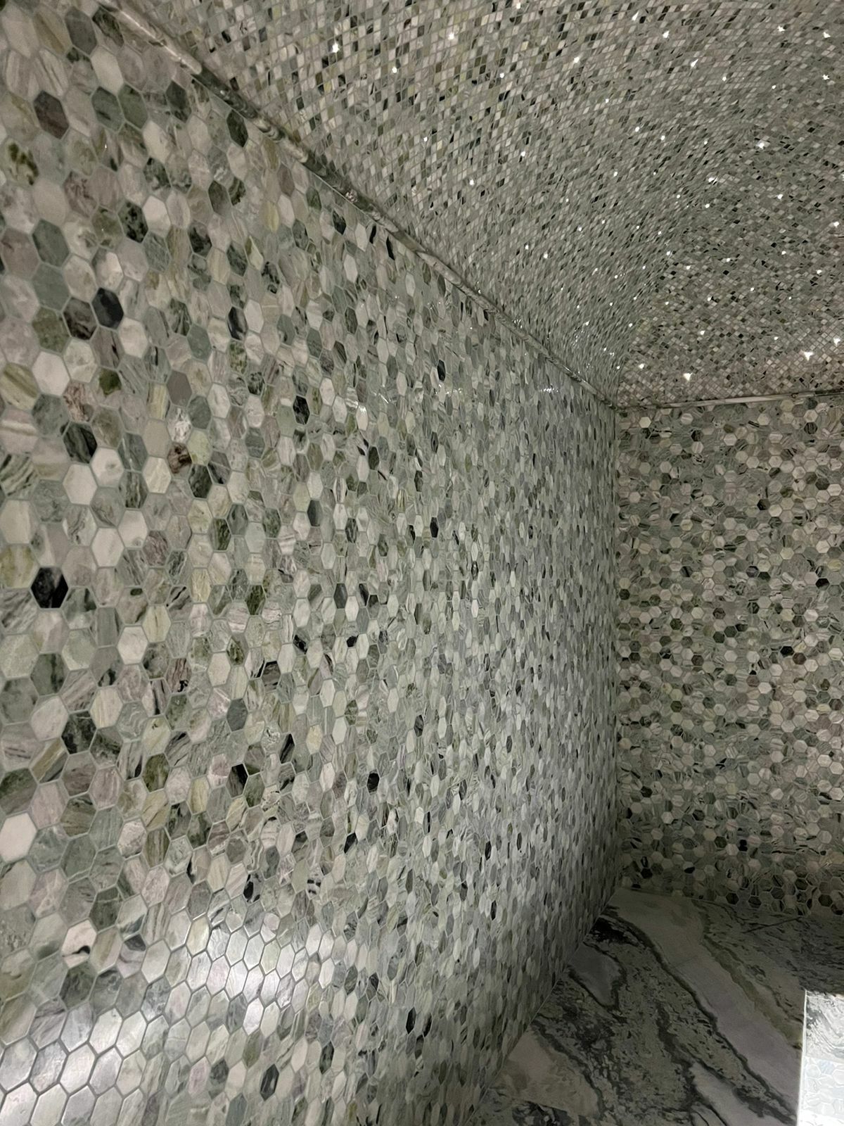 Мозаика Onice Verde oliva POL 15x15x7 серия Pietrine