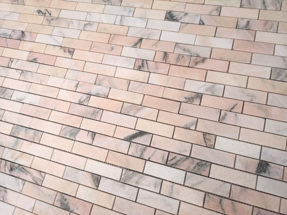 Мозаика Rosa Salmone POL 23x73x7 серия Pietrine