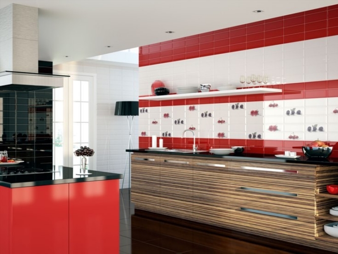 Плитка ROJO BRILLO BISEL серия Fresh