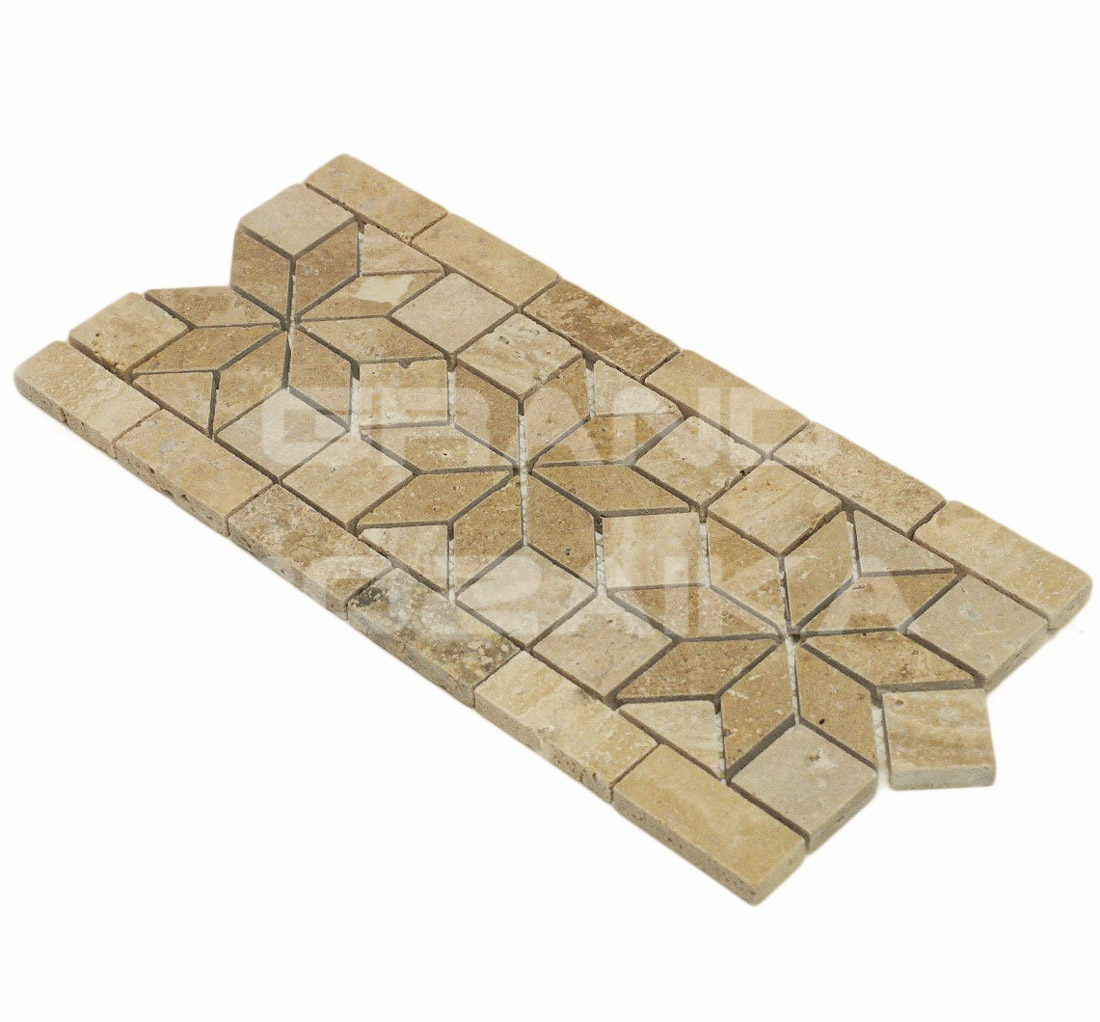 Бордюр мозаичный 74010 серия Бордюры Grotta