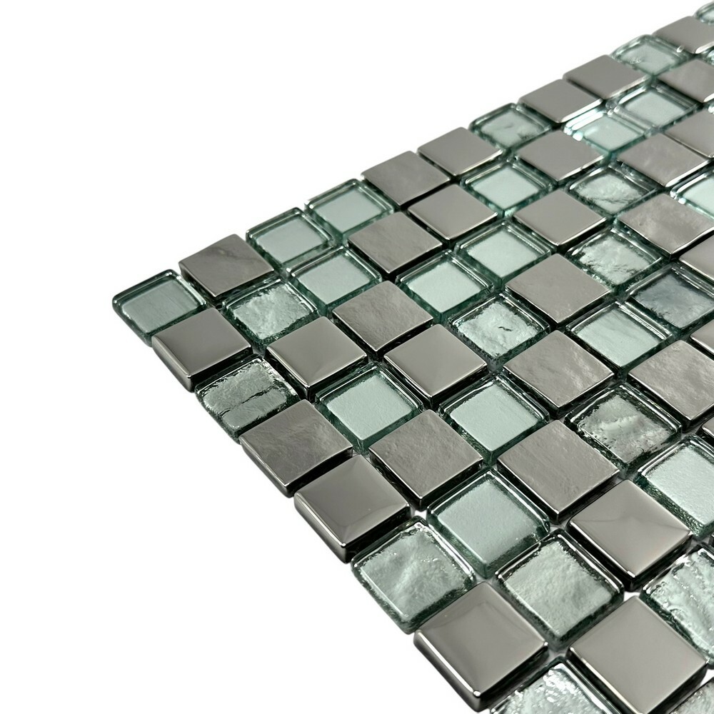 Мозаика CRYSTAL MIX SILVER серия Glass-M