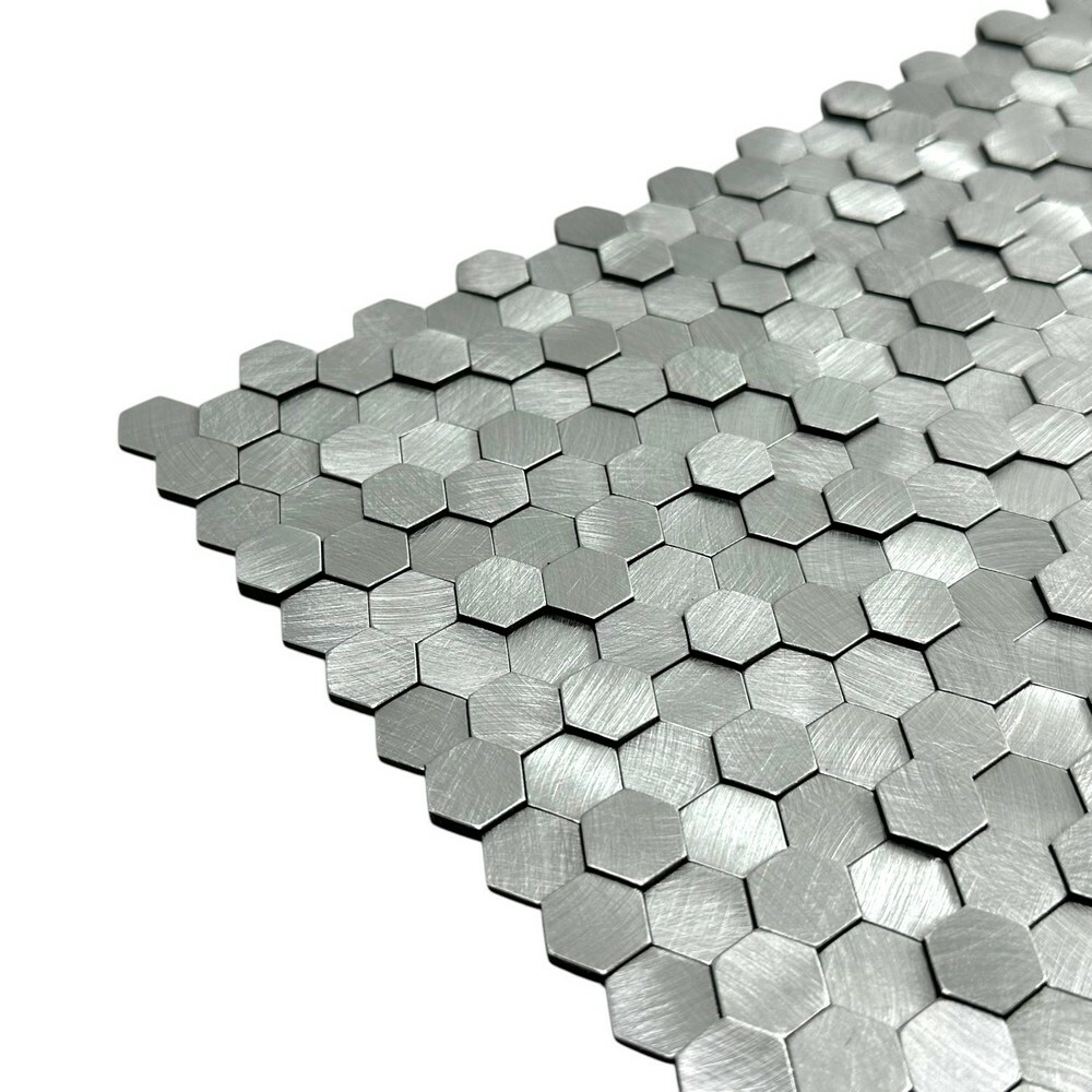 Мозаика GRAVITY ALUMINIUM 3D HEXAGON METAL (BIG) 14x14 серия Mosaic Aluminium