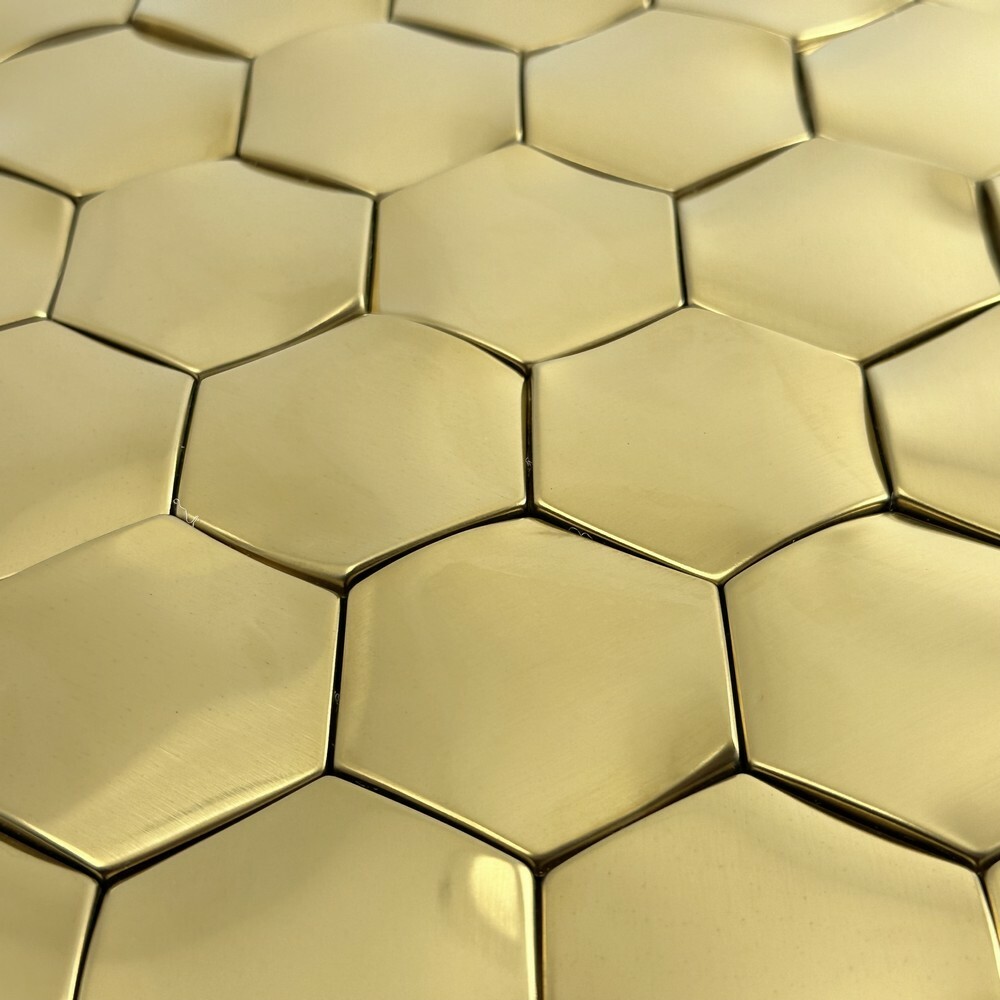 Мозаика HEXAGON WEB GOLD серия Mosaic Stainless Steel